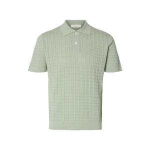 Selected Homme Mattis Cable Knit Polo Shirt